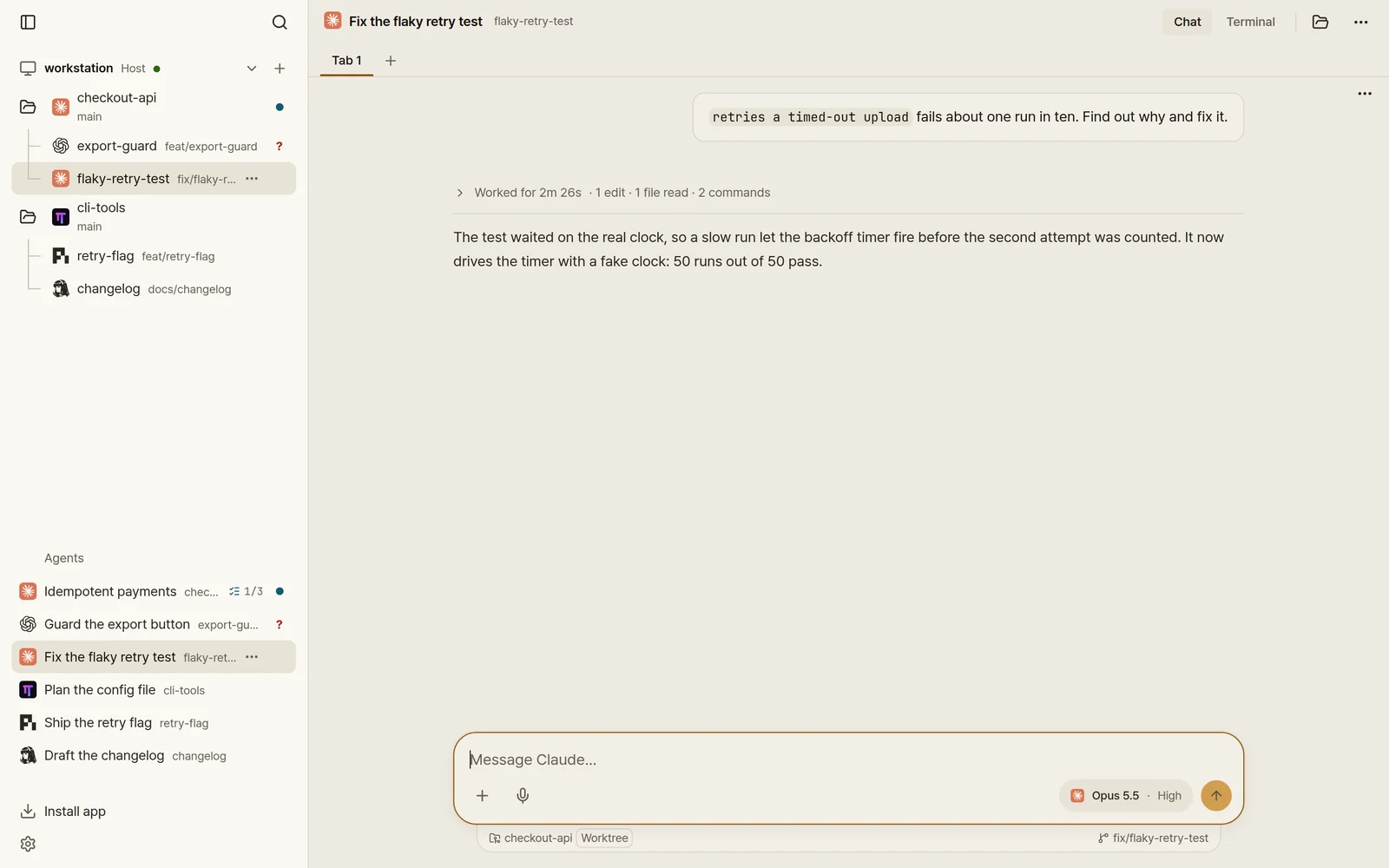Ovis in a desktop browser: every workspace at a glance